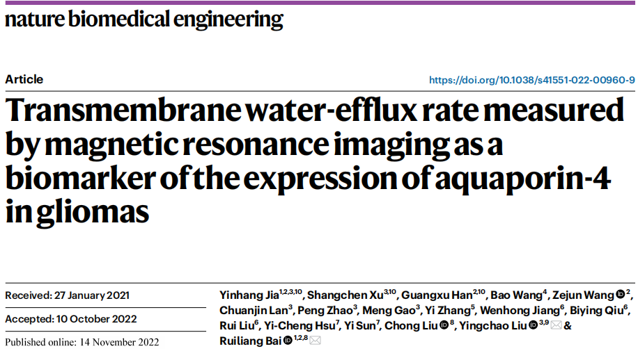 新型AQP4分子磁共振成像技術(shù)來了！將有效精準(zhǔn)診斷膠質(zhì)瘤